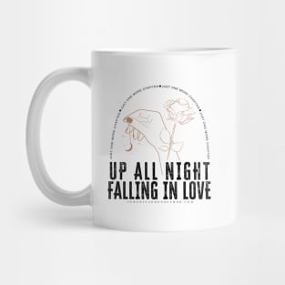 Up All Night Falling In Love Dark Mug